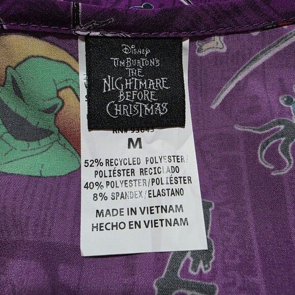 Disney The Nightmare Before Christmas V Neck Print Scrub Top Scrubstar Womens - Picture 8 of 8